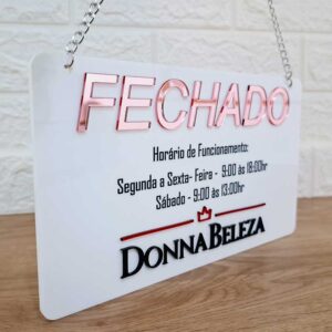 Placa Aberto/Fechado