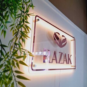 Placa Letreiro com Led Retangular